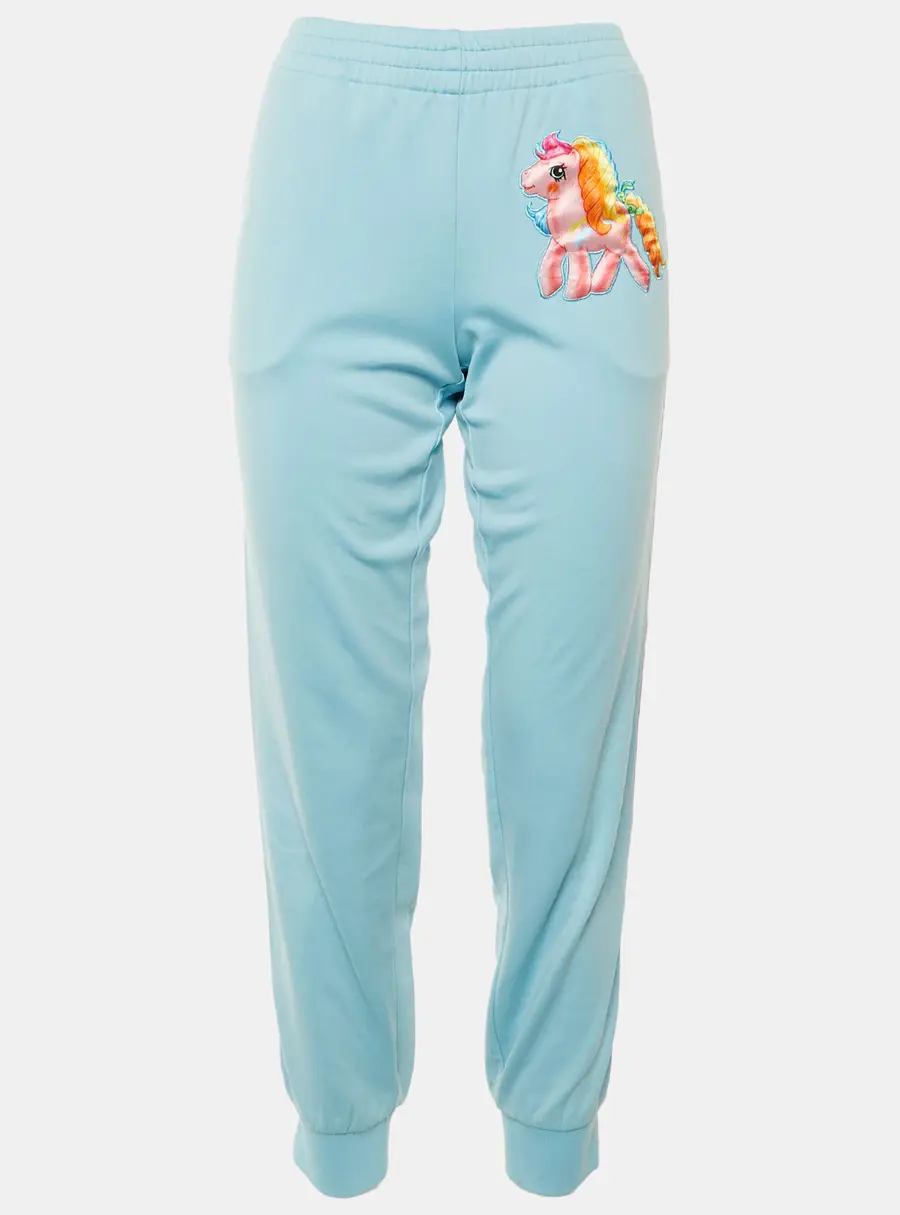 Moschino Couture Blue Jersey My Little Pony Jogger Pants M