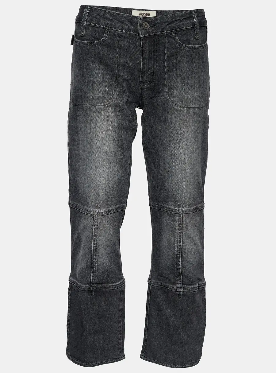 Moschino Jeans Dark Grey Denim Butterfly Back Detail Jeans L