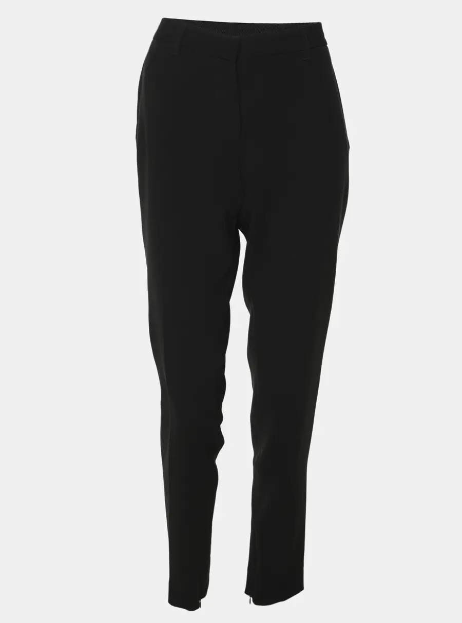 Moschino Black Crepe Trousers M
