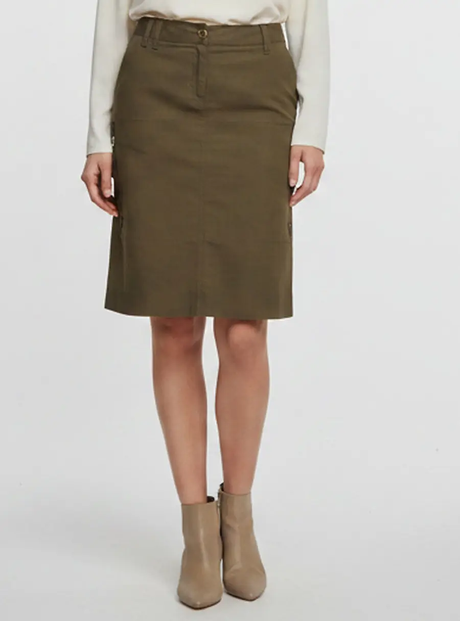 Moschino Green Linen Blend Short Skirt M