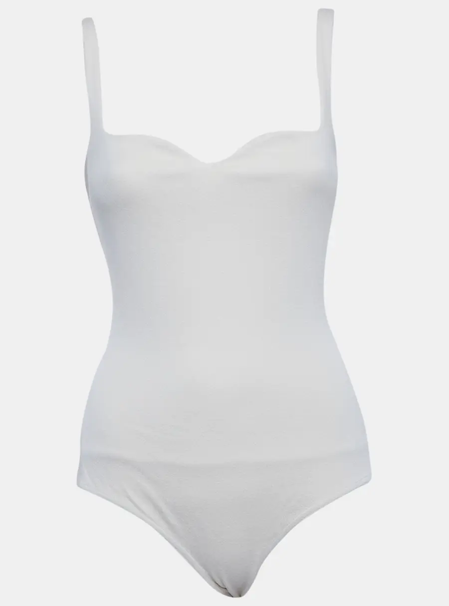 Nanushka Cream Jersey Sleeveless Lilou Bodysuit XS
