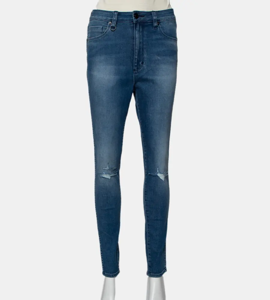 Neuw Blue Denim High Waist Skinny Distressed Marilyn Jeans M