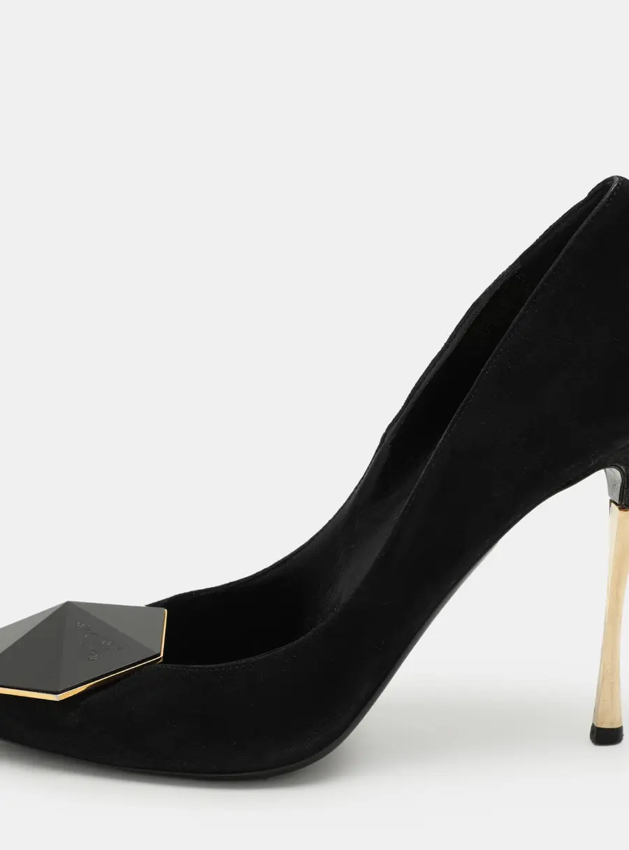 Nicholas Kirkwood Black Suede Eden Pumps Size 38