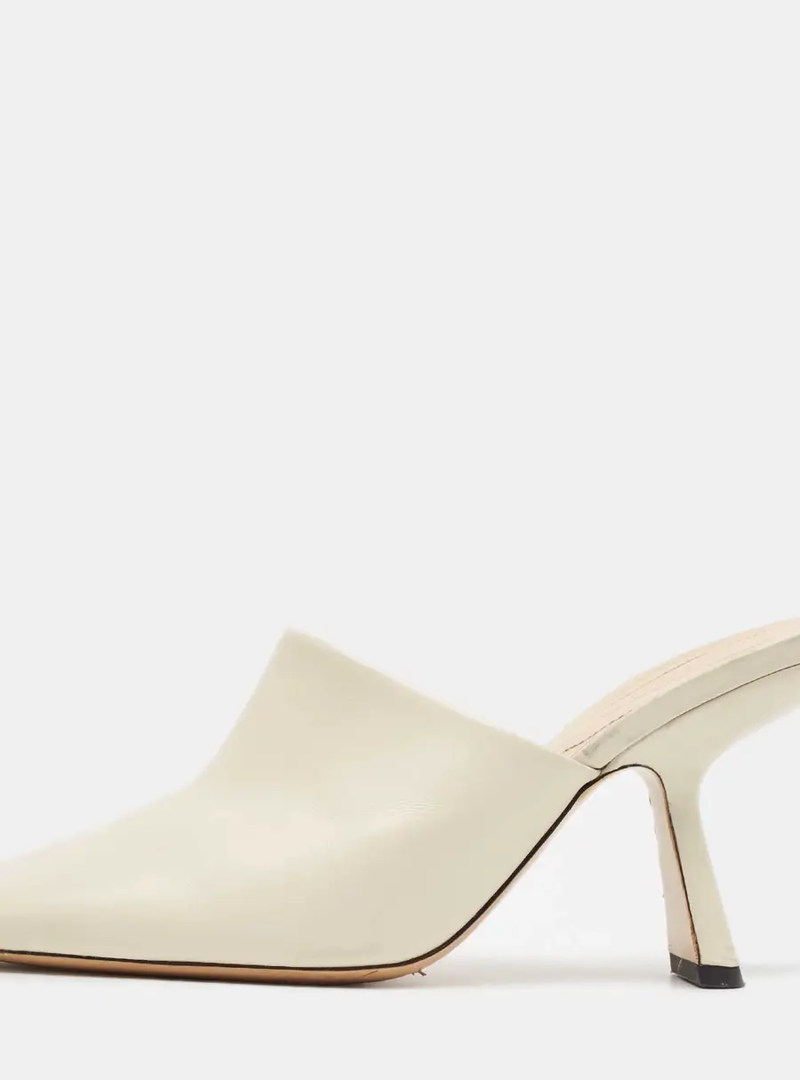 Nicholas Kirkwood Cream Leather Sandals Size 40