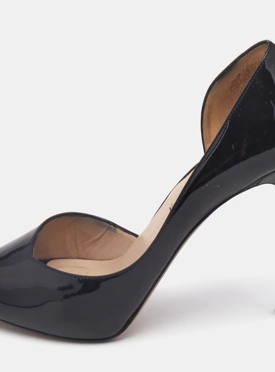 Nicholas Kirkwood Black Patent Leather D'orsay Pumps Size 39