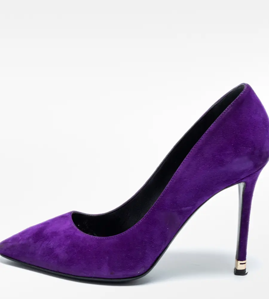 Nicholas Kirkwood Purple Suede Pointed Toe Pumps Size 38