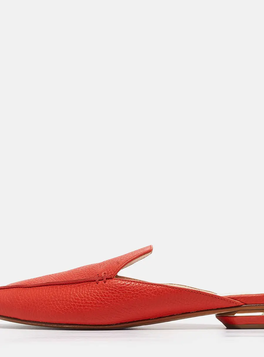 Nicholas Kirkwood Red Leather Beya Pointed Toe Mules Size 41