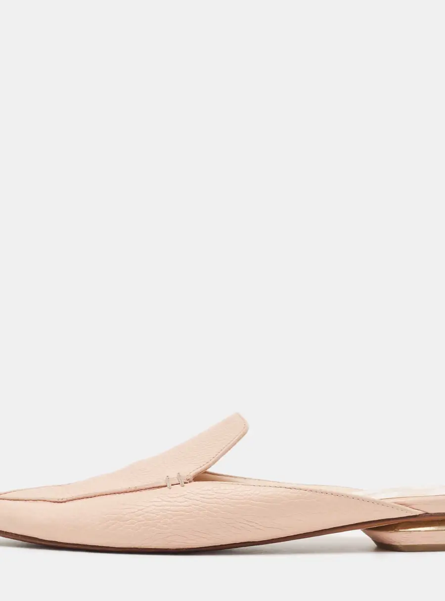 Nicholas Kirkwood Pink Leather Beya Flat Mules Size 41