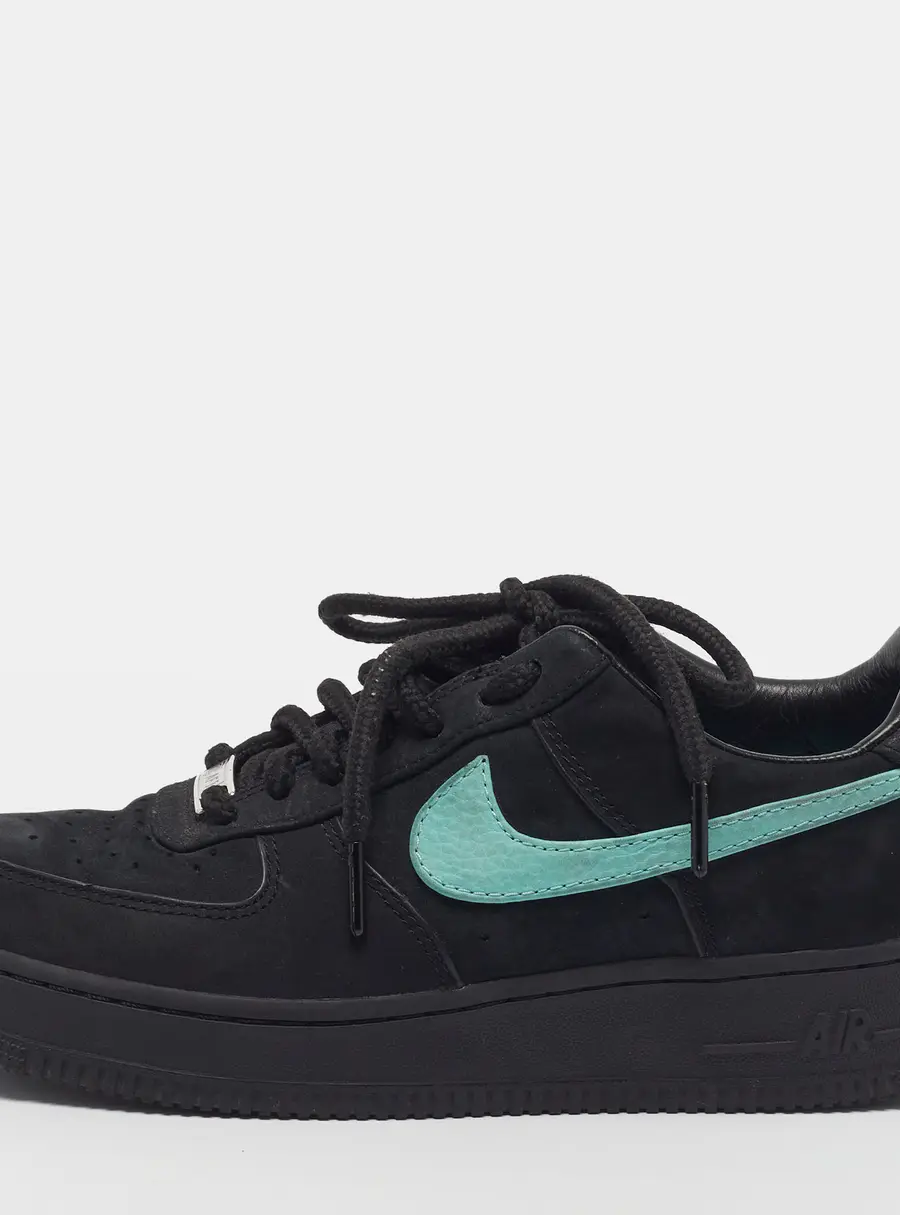 Nike Air Force 1 Tiffany & Co. 1837 Size 39 Black Suede Low Top Sneakers
