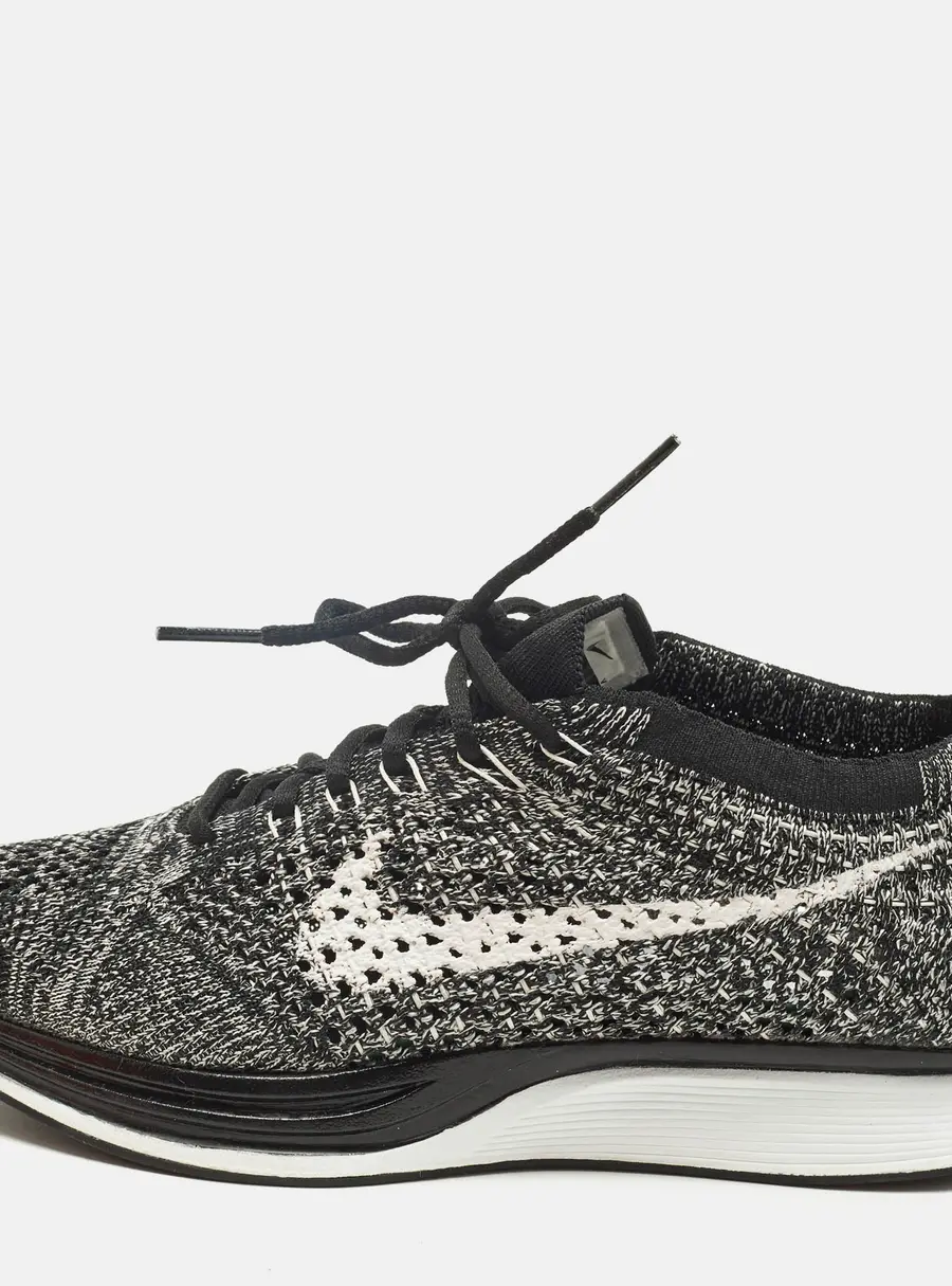 Nike x Sacai White/Black Knit Fabric Racer Oreo 2 Lace Up Sneakers Size 36.5