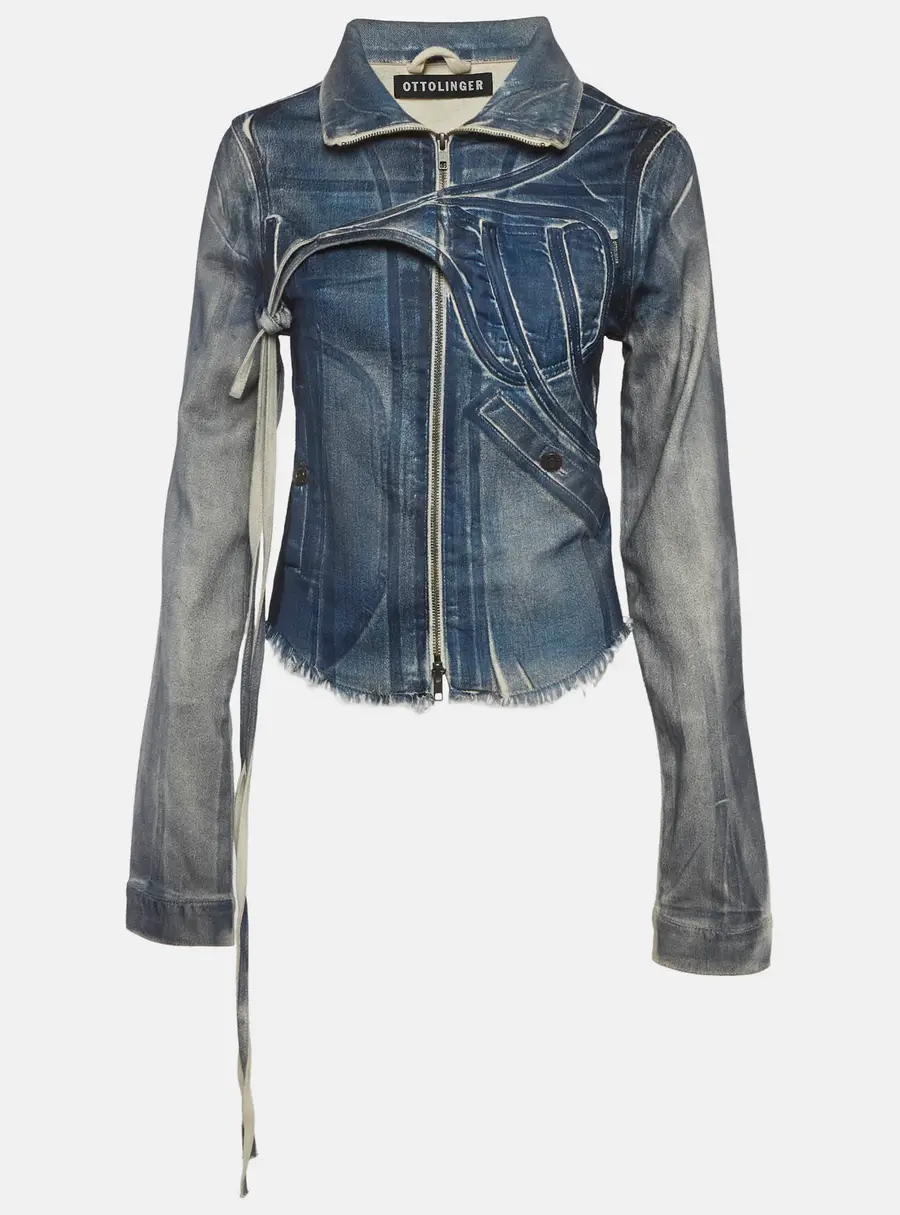Ottolinger X Isko Blue Denim Faded Jacket XS