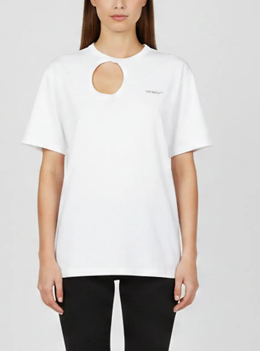 Off-White White Logo Print Meteor Tomboy T-Shirt M