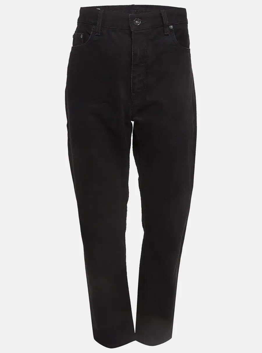 Off-White Black Denim Straight Leg Jeans XL Waist 34"