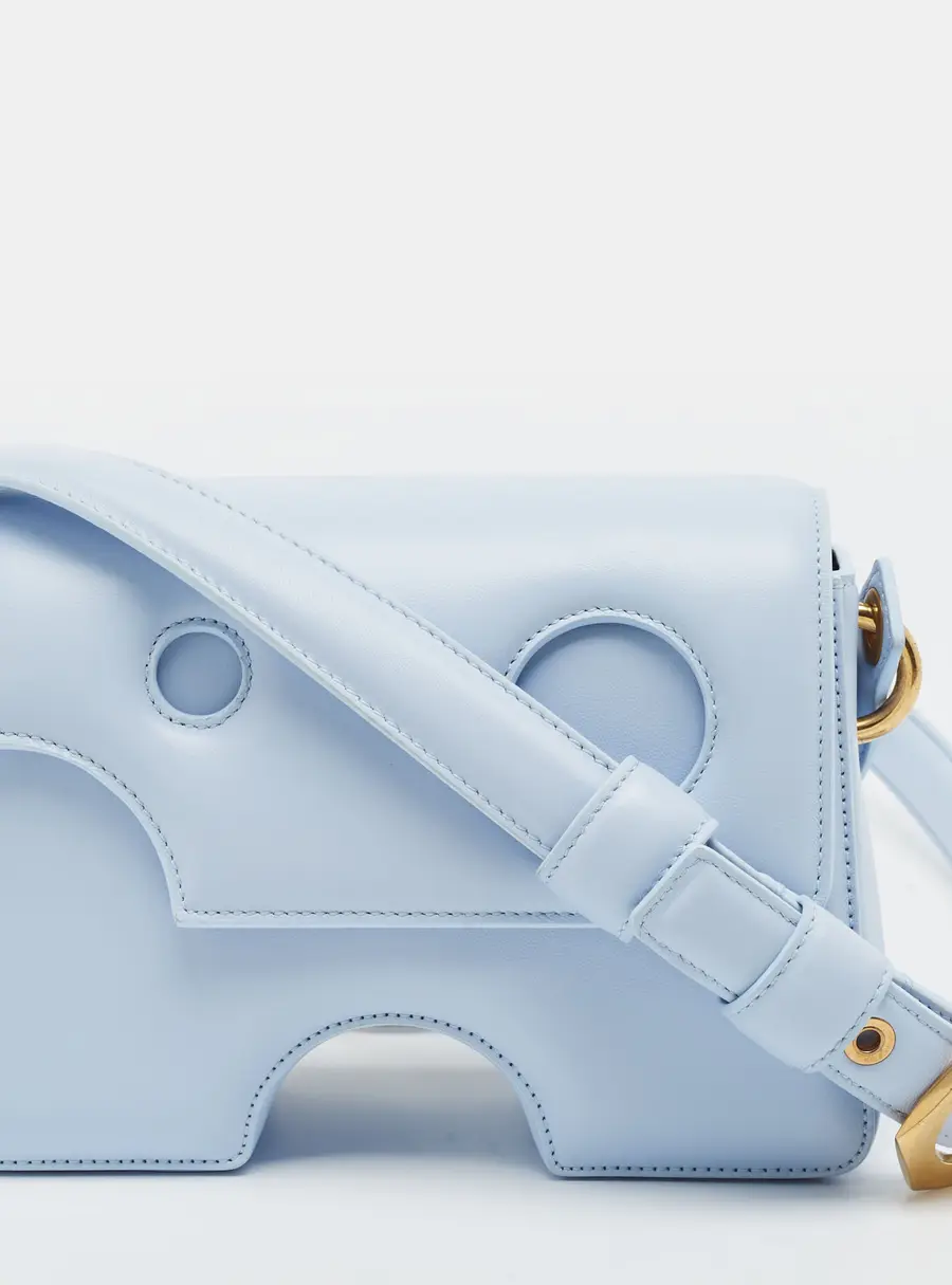 Off-White Burrow 22 Sky6 Blue Leather Shoulder Bag