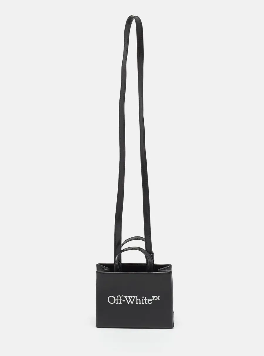 Off-White Box Mini Black Patent Leather Bag