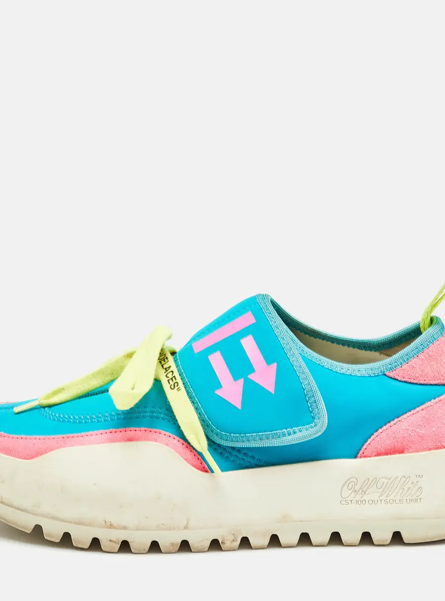 Off-White Multicolor Suede and Fabric Virgil Abloh Sneakers Size 38