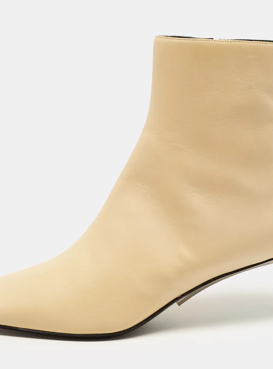 Off-White Allen Size 37 Beige Leather Ankle Boots