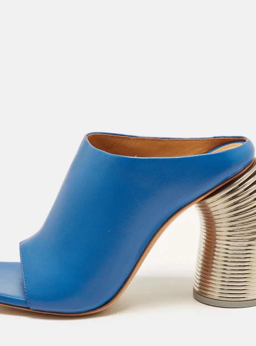 Off-White Spring Size 36 Blue Leather Mules