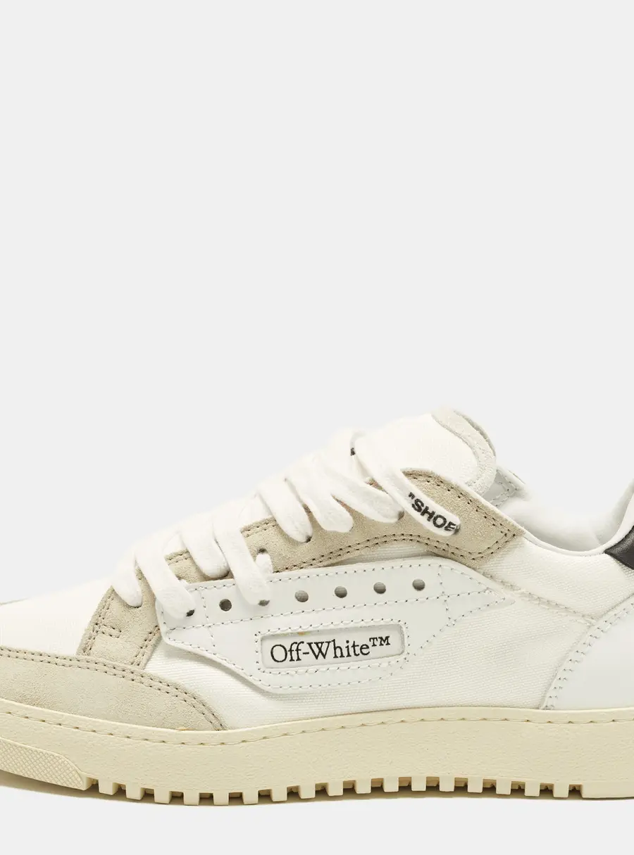 Off-White off-Court 5.0 Size 38  Tricolor Canvas and Leather and Suede Lace Up Sneakers