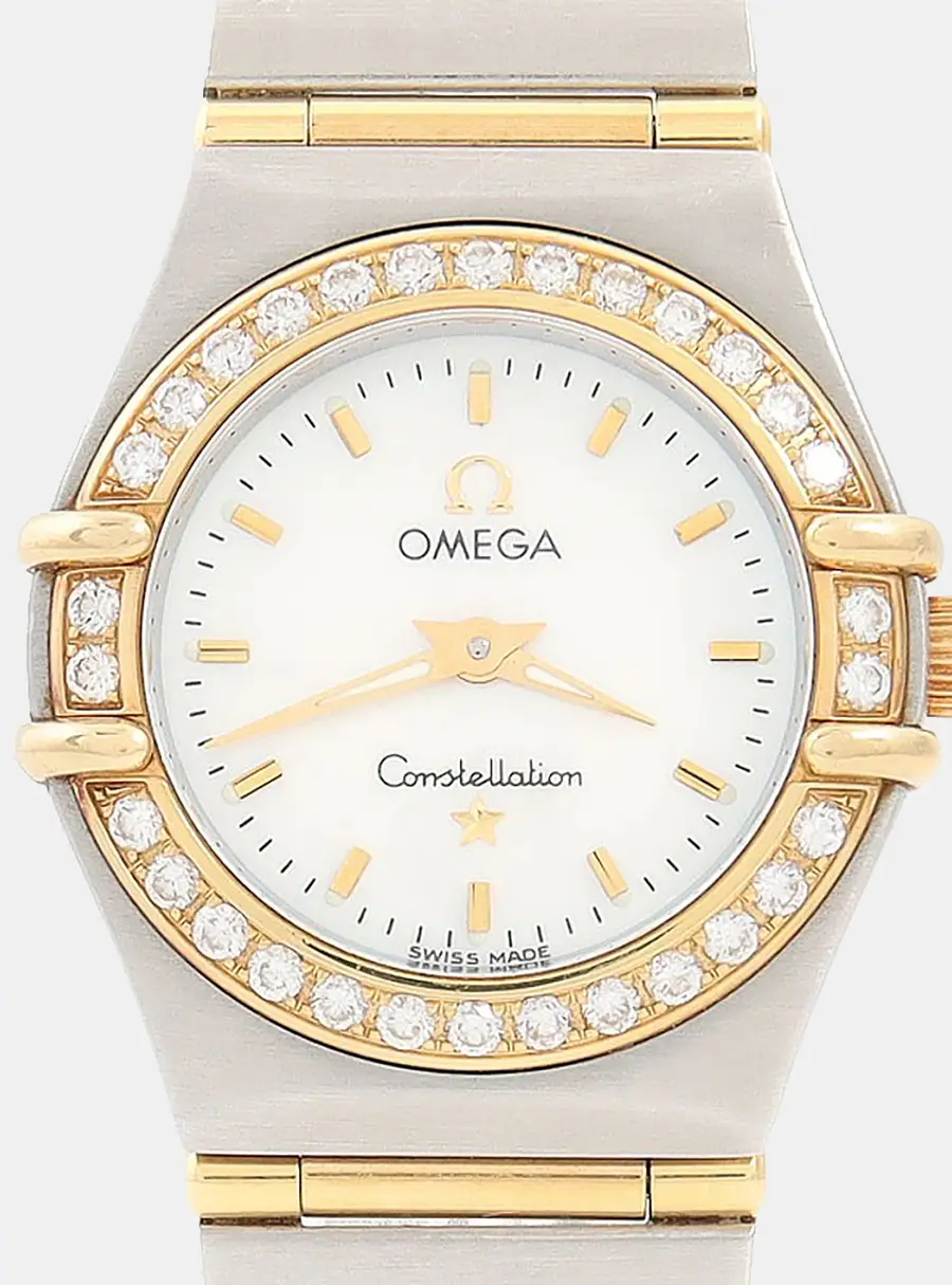 Omega Constellation White Yellow Gold, Stainless Steel, Diamond Women Wristwatch 22.5 mm