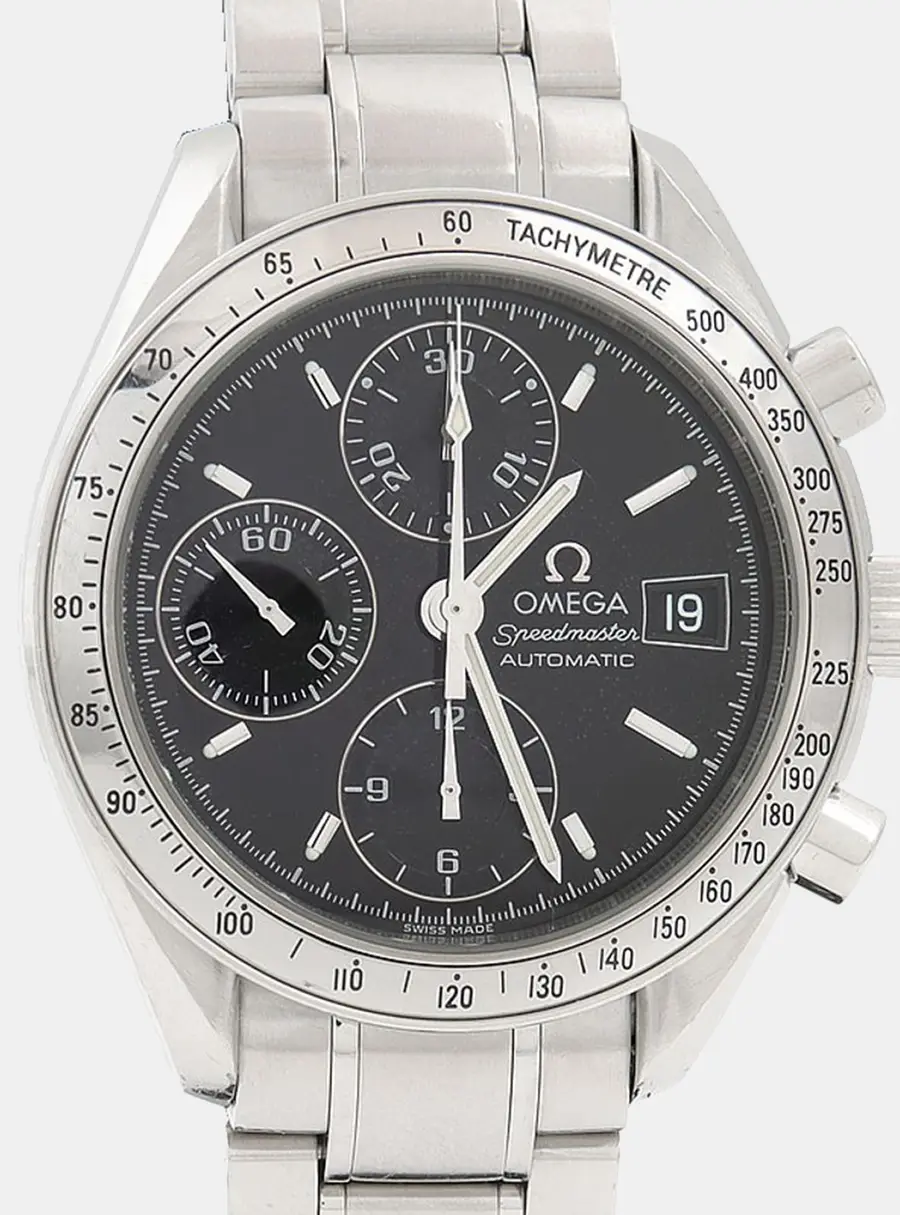 Omega Speedmaster Chronograph 3513.50 Automatic Black Stainless Steel Men's Wristwatch 39mm