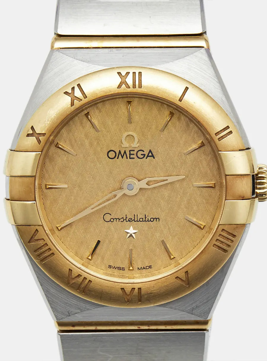 Omega Constellation 131.20.25.60.08.001 Champagne Dial 18k Yellow Gold Stainless Steel Women's Wristwatch 25 mm