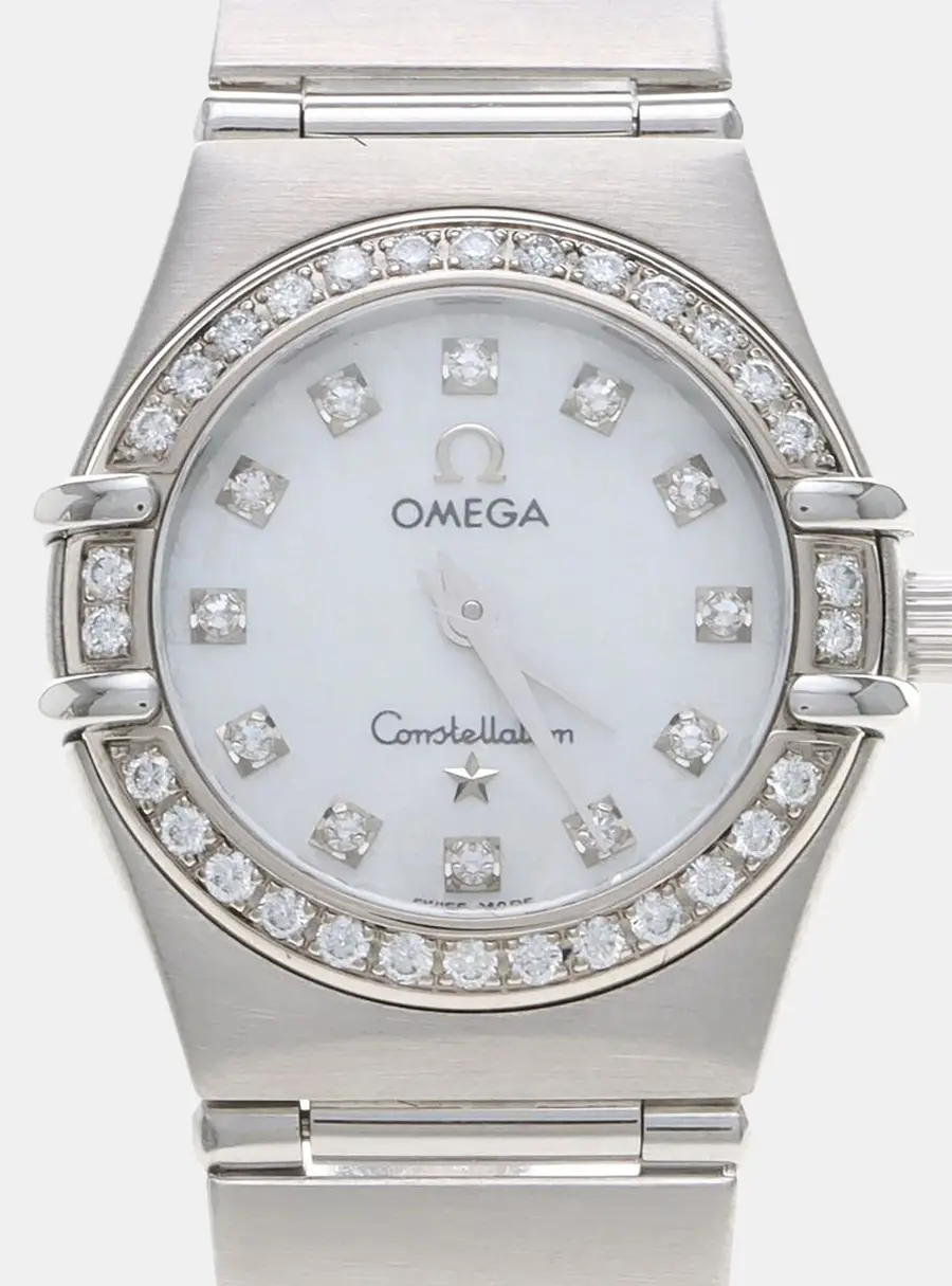Omega Constellation 123.15.27.60.55.005 White Stainless Steel Quartz Women's Wristwatch 27 mm