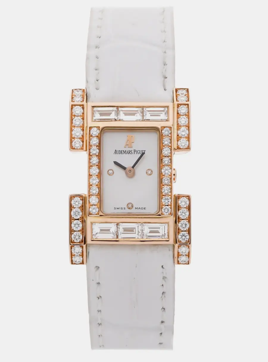 Audemars Piguet Vintage 67513OR.Z.0010LZ.01 Quartz Ivory Dial 18k Rose Gold Women's Wristwatch 19mm