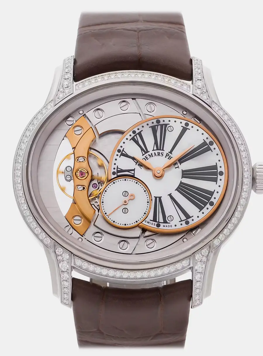 Audemars Piguet Millenary 77247BC.ZZ.A813CR.01 White 18K White gold Manual winding Women's Wristwatches 39mm