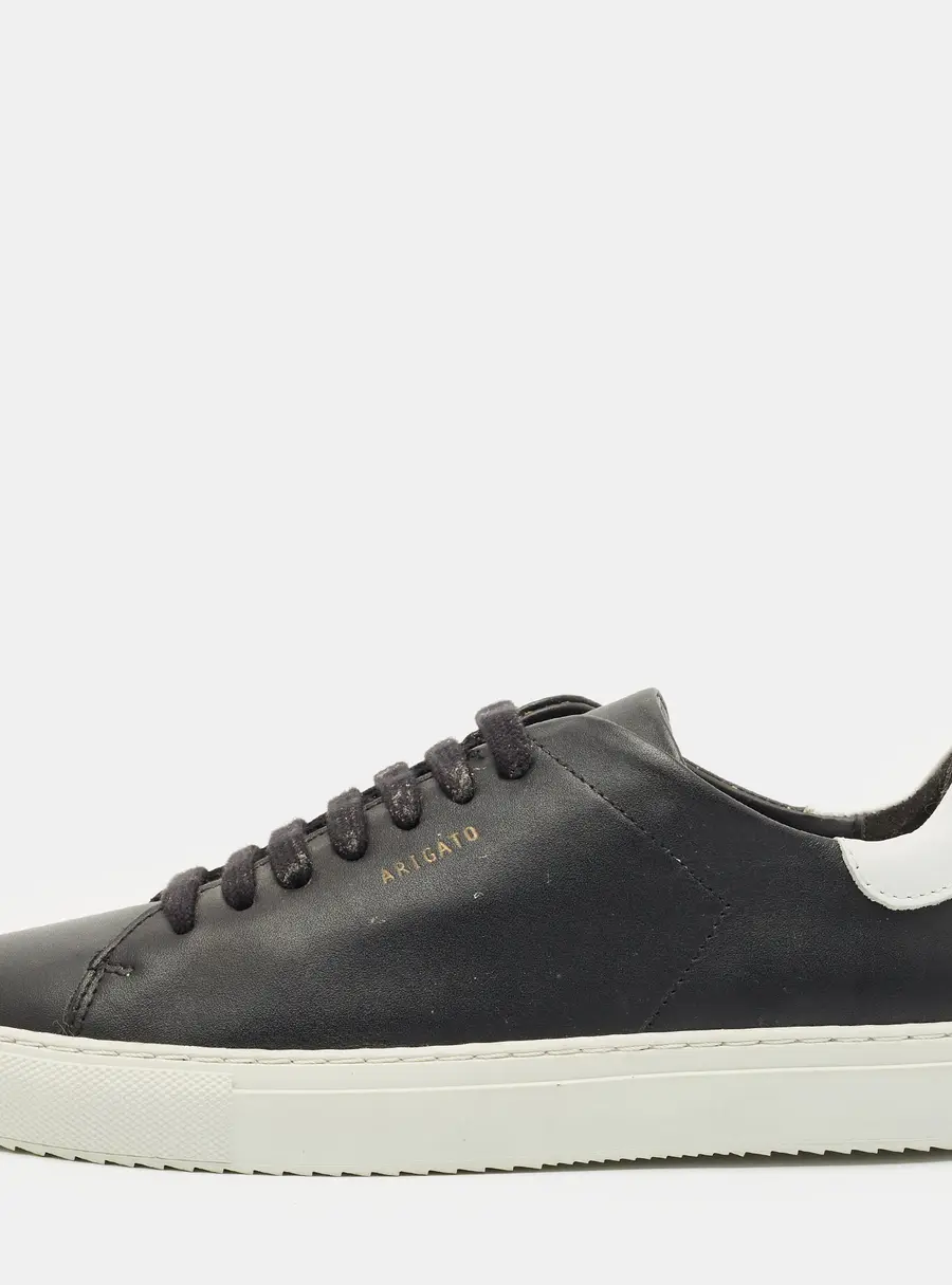 Axel Arigato Black/White Leather Clean 90 Low Top Sneakers Size 38
