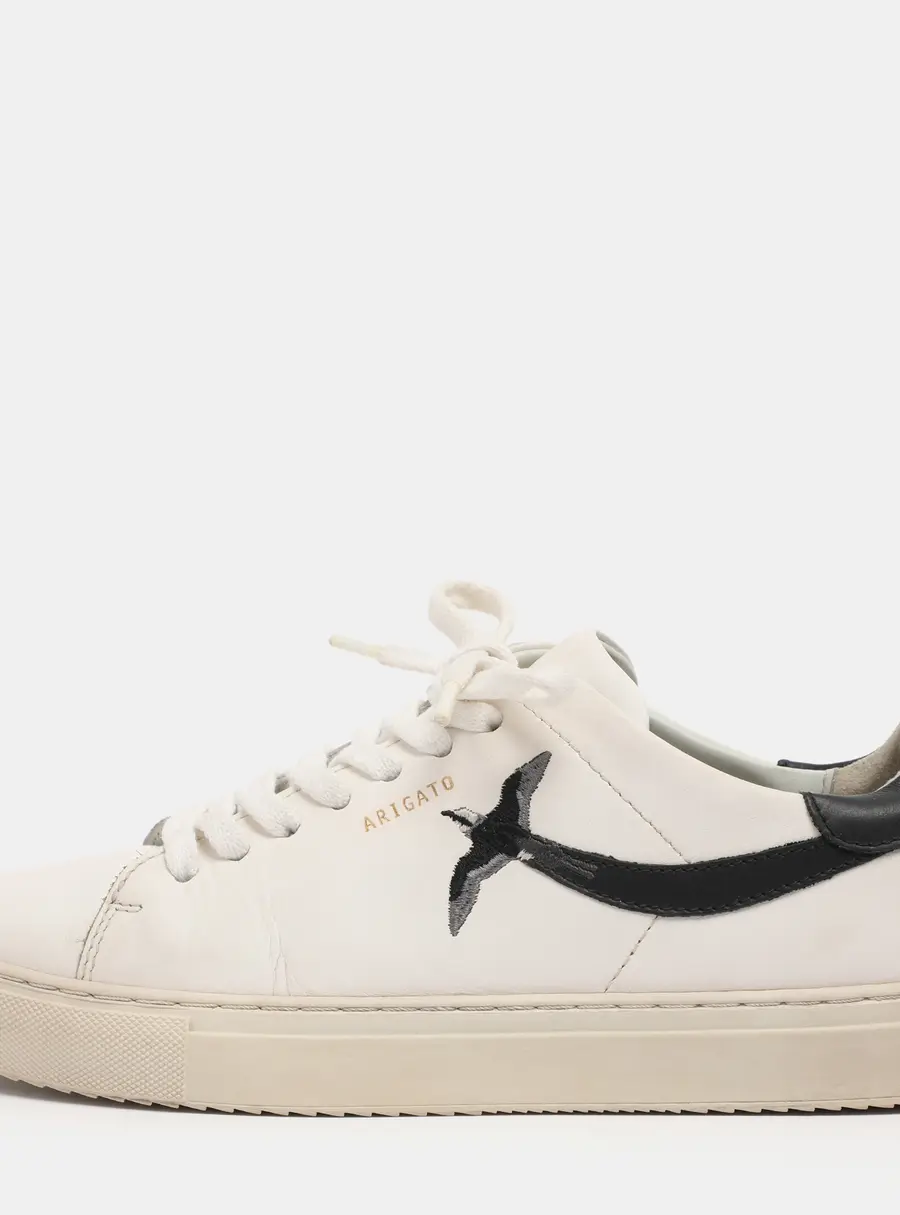 Axel Arigato White Leather Clean 90 Bee Bird Low Top Sneakers Size 39