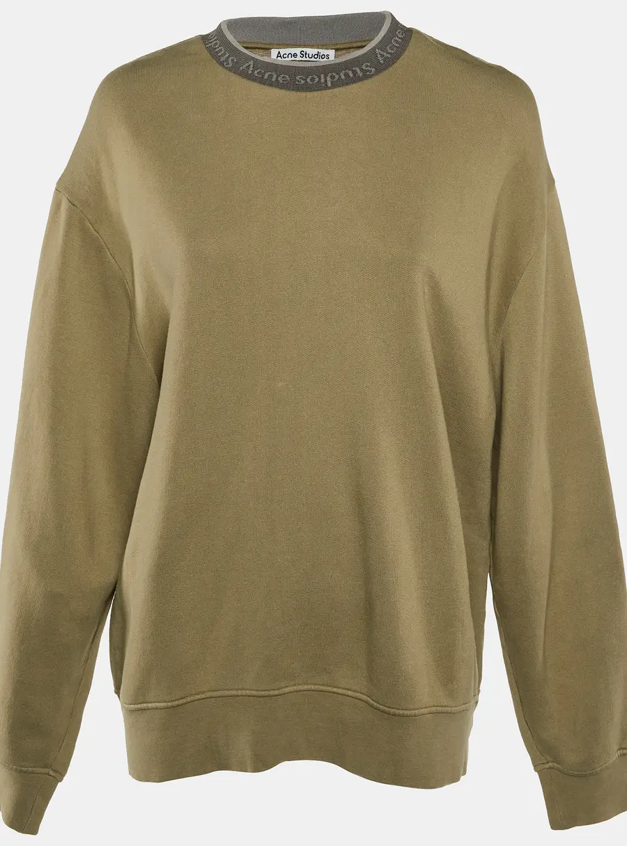 Acne Studios Beige Cotton Knit Sweatshirt S