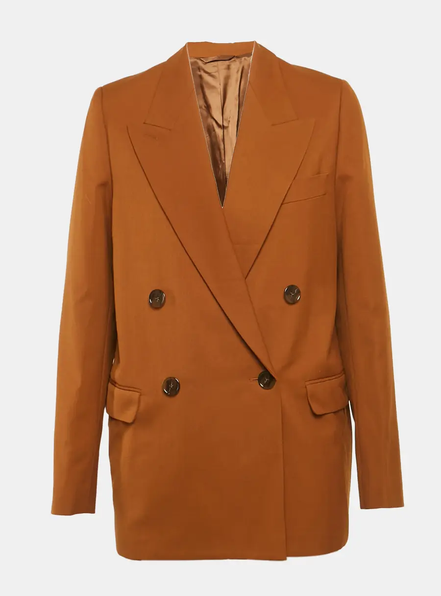 Acne Studios Brown Wool-Blend Double Breasted Blazer M