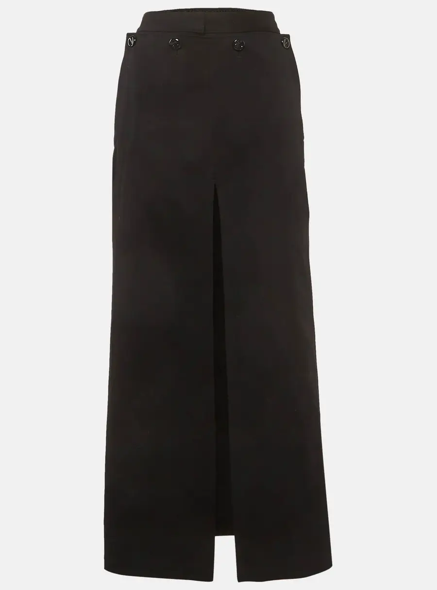 Acne Studios Black Cotton Twill Drift Skirt M