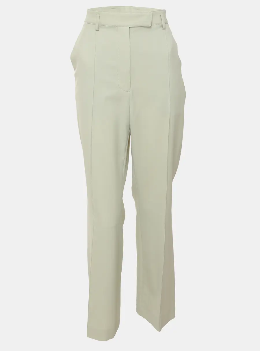 Acne Studios Light Green Wool Blend Wide Leg Pants M