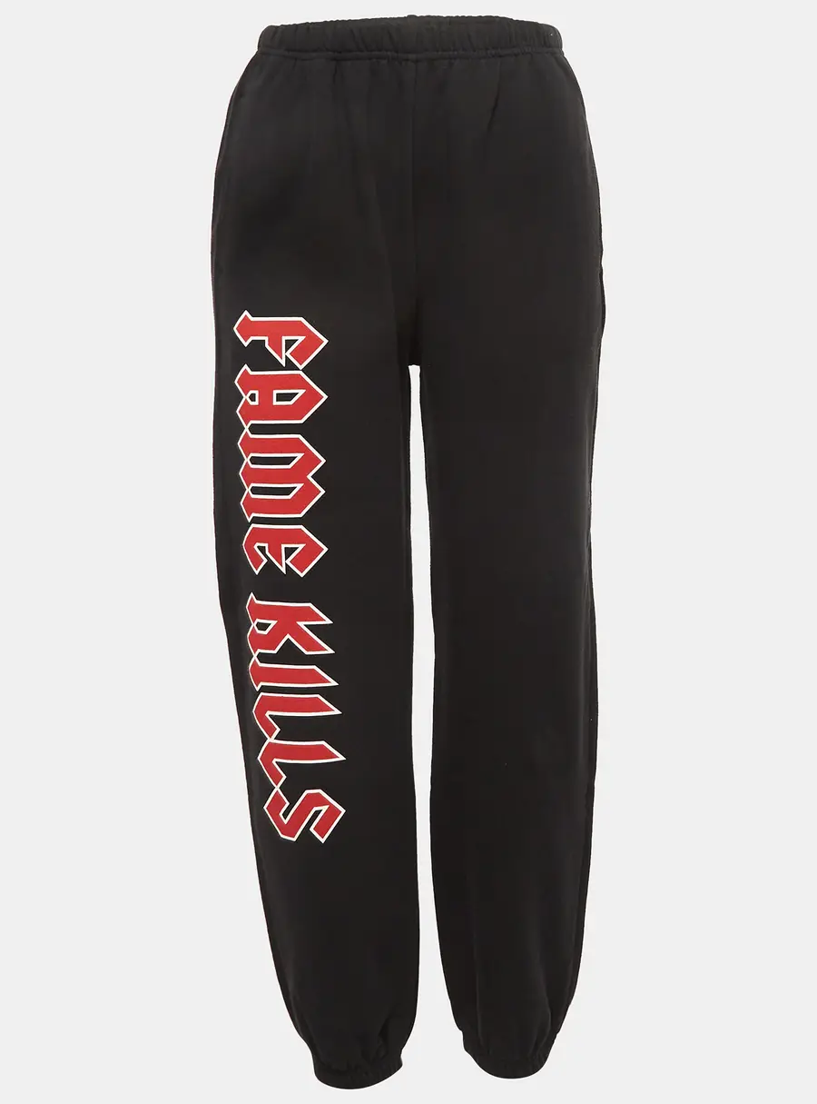 Adaptation Black Printed Cotton Knit Sweatpants M