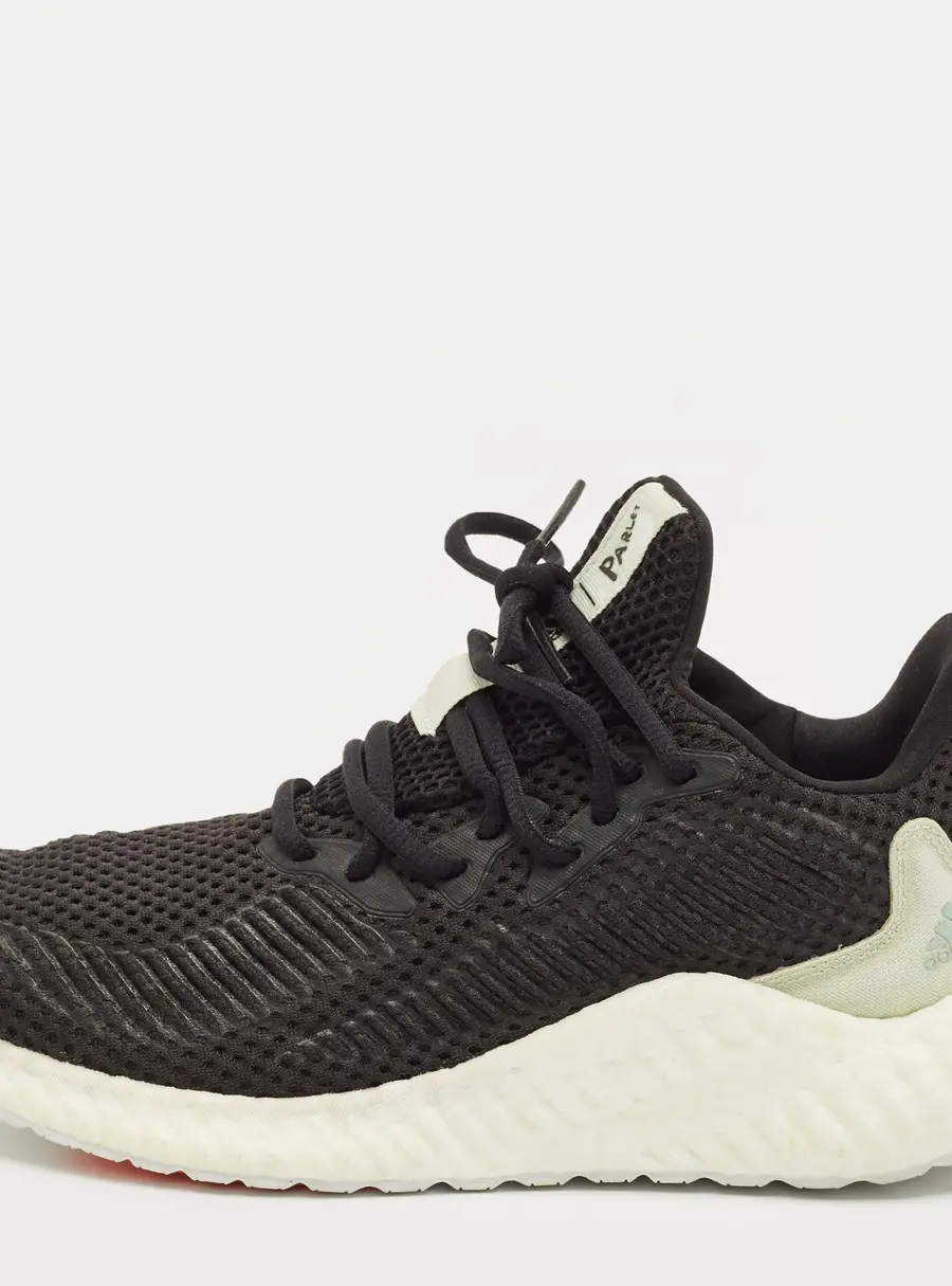 Adidas Parley Alphaboost Size 40 Black Mesh Lace Up Sneakers