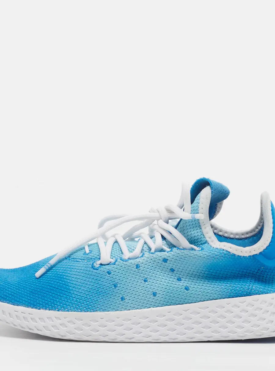 Pharrell Williams x Adidas PW Tennis Hu Size 36.5 Holi Blue Knit Fabric Low Top Sneakers