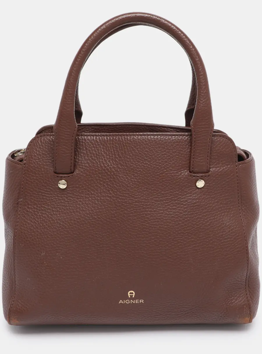 Aigner Brown Leather Satchel