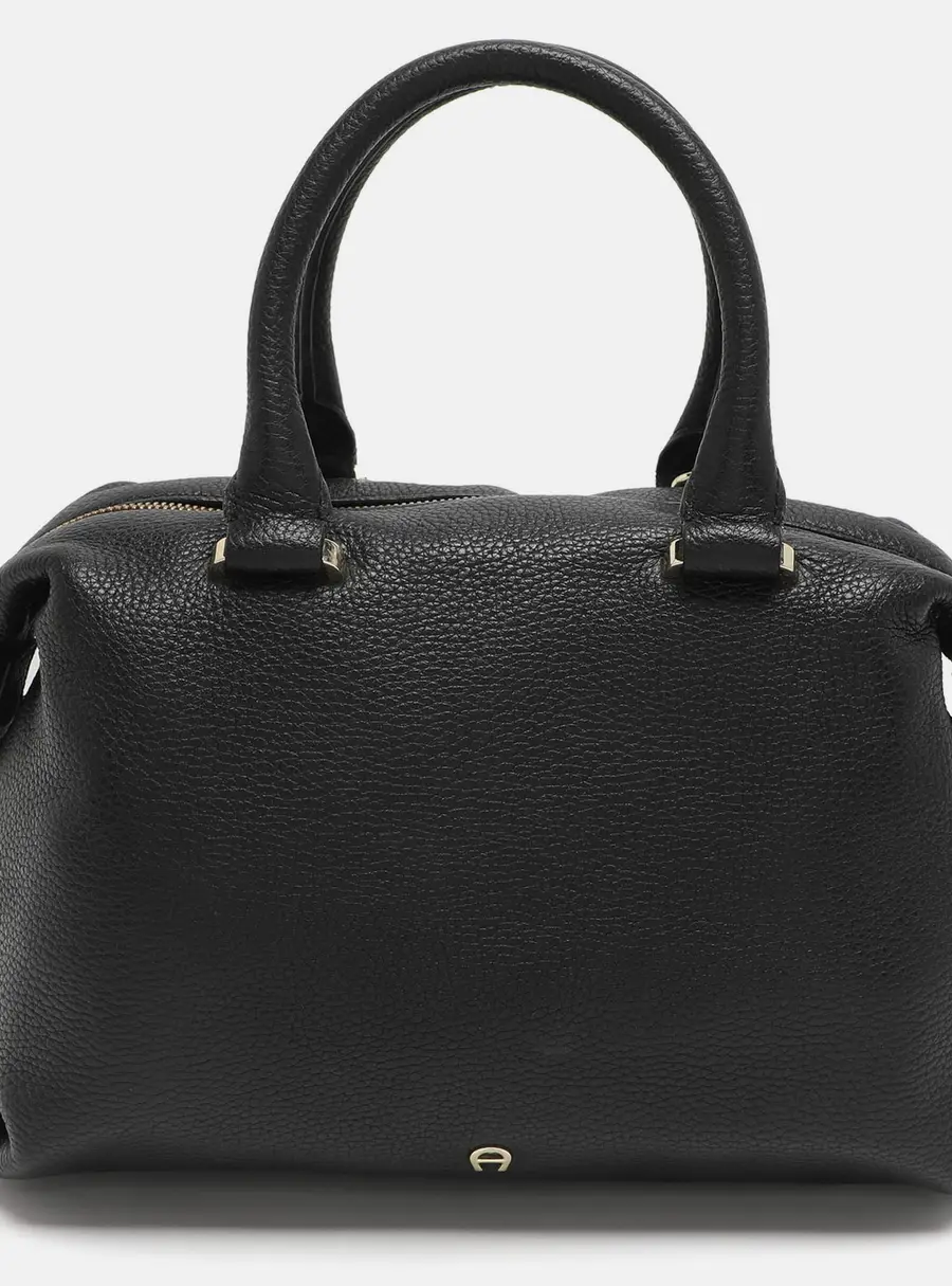 Aigner Black Leather Satchel
