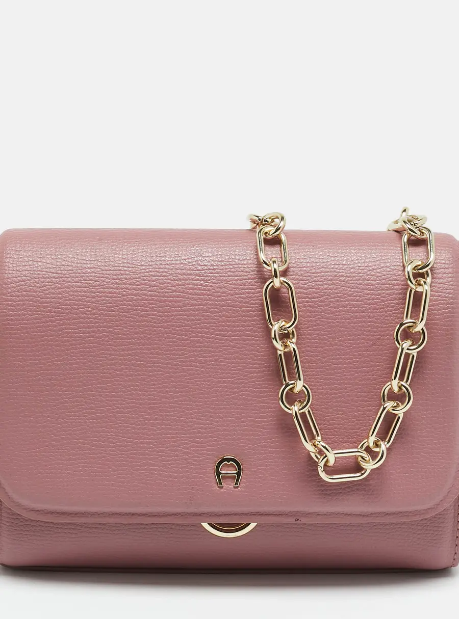 Aigner Grazia Mini Pink Leather Crossbody Bag