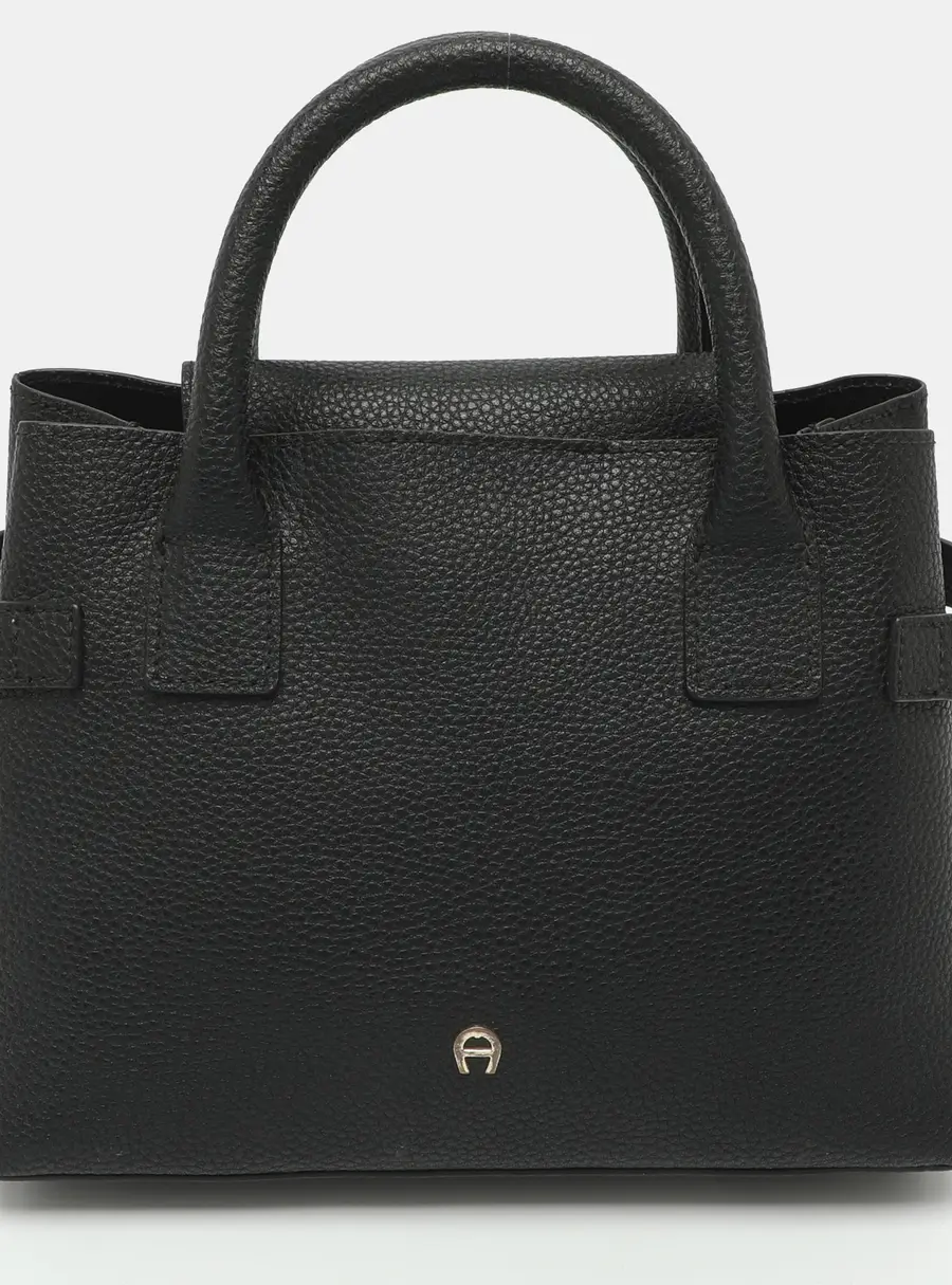 Aigner Black Leather Tote
