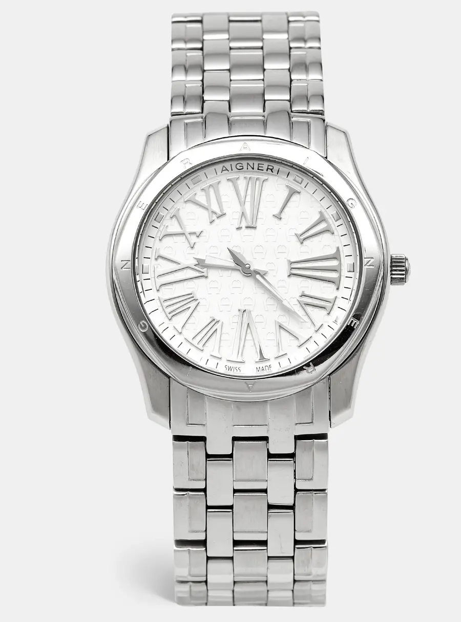 Aigner Lazio A42200 Silver White Dial Stainless Steel Women's Wristwatch 36 mm