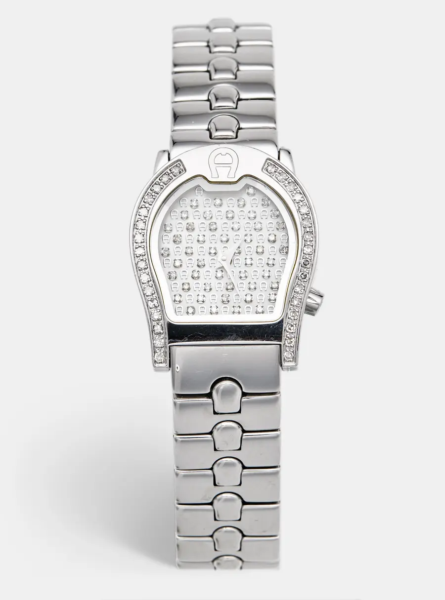 Aigner Ravenna A01200 Pave Dial Stainless Steel Women's Wristwatch 24 mm