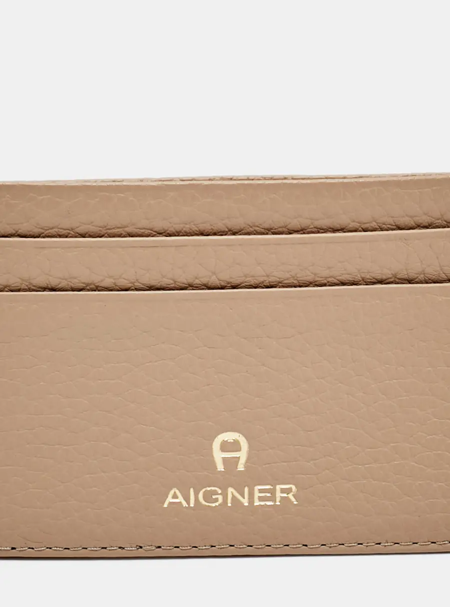 Aigner Beige Leather Card Holder