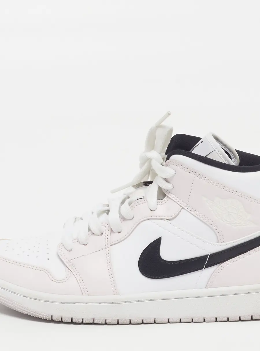 Air Jordans Jordan 1 Barely Rose Size 38.5 Multicolor Leather Mid Top Sneakers