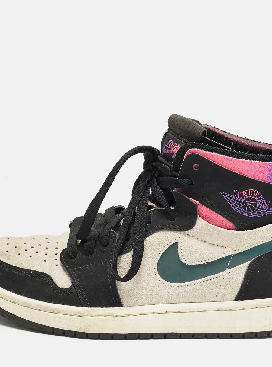 Air Jordans Jordan 1 Zoom Air CMFT PSG Size 39 Multicolor Nubuck Leather and Suede High Top Sneakers