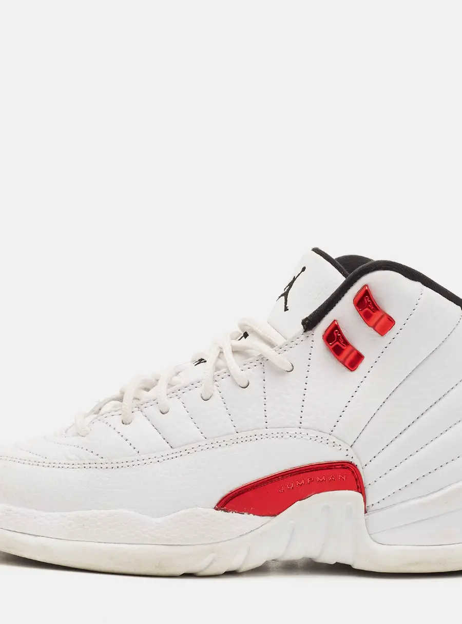 Air Jordans 12 Retro Twist Size 36.5 White Leather High Top Sneakers