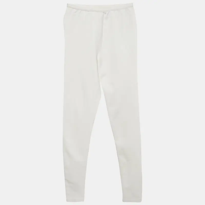 Alaia White Jersey Bodycon Leggings S