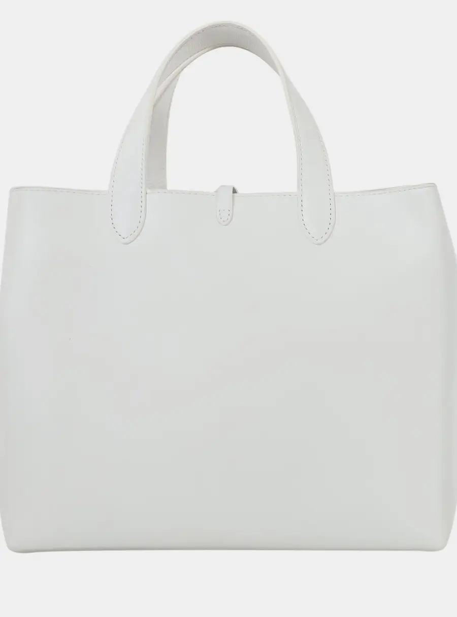 Alaia Cabas PM White Smooth Leather Tote Bag